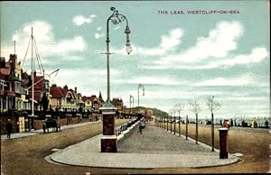 Bild des Verkufers fr Ansichtskarte / Postkarte Westcliff on Sea Southend on Sea Essex England, the Leas, Straenpartie zum Verkauf von akpool GmbH