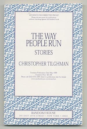 Imagen del vendedor de The Way People Run: Stories a la venta por Between the Covers-Rare Books, Inc. ABAA