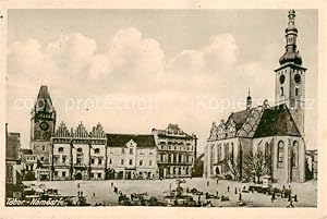 Postkarte Carte Postale 73849726 Tabor CZ Marktplatz mit Kirche