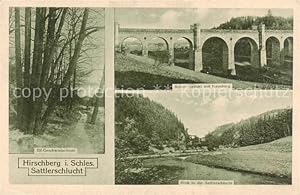 Postkarte Carte Postale 73851862 Hirschberg Jelenia Gora Riesengebirge PL Sattlerschlucht Elf Ges...