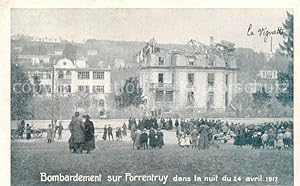 Postkarte Carte Postale 13850539 Porrentruy JU Bombardement dans la nuit du 24 avril 1917