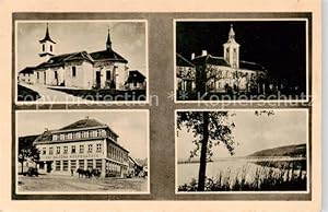 Postkarte Carte Postale 73853340 Nove Straseci CZ Teilansichten Kirche Natur Partie am See