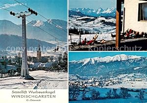 Postkarte Carte Postale 73856439 Windischgarsten AT Sessellift Wurbauerkogel Hotel Terrasse Panorama