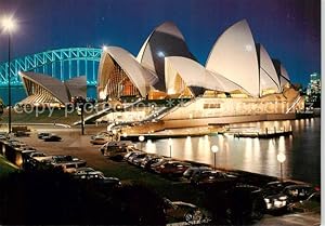 Image du vendeur pour Postkarte Carte Postale 73860915 Sydney NSW Australia The white sails on the Opera House floodlit at du mis en vente par Versandhandel Boeger