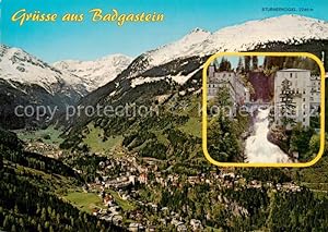 Postkarte Carte Postale 73861206 Badgastein AT Panorama Stubnerkogel Wasserfall