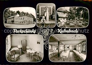 Postkarte Carte Postale 73854901 Kulmbach Parkschaenke Biergarten Gastraum Brunnen Kulmbach