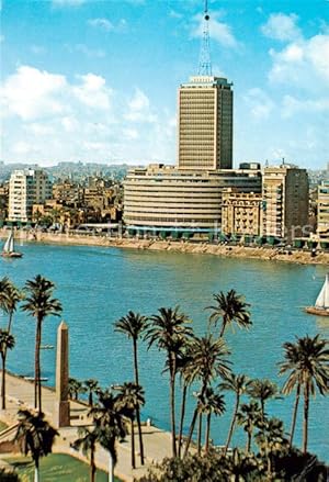 Postkarte Carte Postale 73856322 Cairo Egypt Arab T.V. Building Hochhaus des Arabischen Fernsehen...