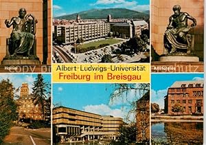 Bild des Verkufers fr Postkarte Carte Postale 73859284 Freiburg Breisgau Albert Ludwigs Universitaet Homer Aristoteles Gebaeud zum Verkauf von Versandhandel Boeger