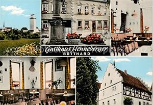 Postkarte Carte Postale 73862666 Buetthard Gasthaus HennebergerGastrume Turm Buetthard