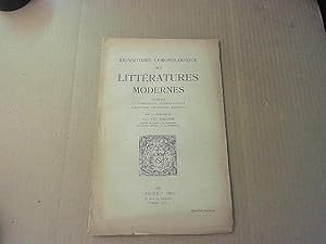 Bild des Verkufers fr Repertoire Chronologique Des Litteratures Modernes zum Verkauf von JLG_livres anciens et modernes