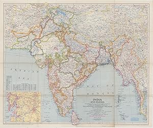 India and Burma, Compiled and Drawn in the Cartographic Section of the National Geographic Societ...