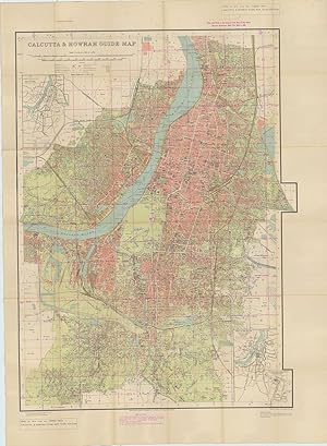 Imagen del vendedor de Calcutta & Howrah Guide Map. Third Edition. Survey of India. a la venta por Robert Frew Ltd. ABA ILAB