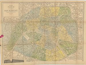 Plan de Paris des Magasins du Bon Marché. Maison Aristide Boucicaut.