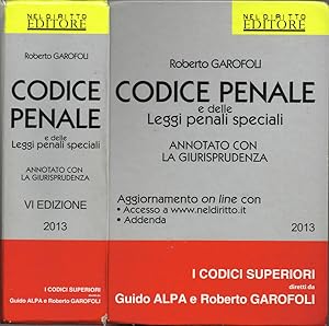 Bild des Verkufers fr Codice Penae e delle Leggi penali speciali - Annotato con la giurisprudenza - 2013 zum Verkauf von Biblioteca di Babele