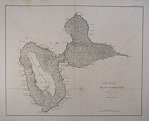 Carte generale de la Guadeloupe. Kupferstich-Karte v. Ambroise Tardieu aus "Précis des événements...