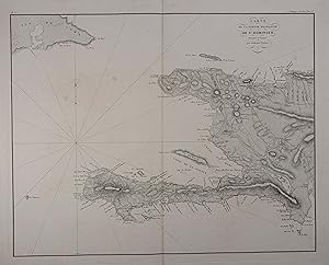 Carte de la partie Francaise de St. Domingue. Kupferstich-Karte v. Ambroise Tardieu aus "Précis d...