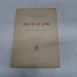 Imagen del vendedor de AVILA EN LAS LETRAS (Ensayo de recorrido histrico) a la venta por Librera J. Cintas