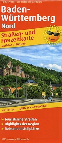 Bild des Verkufers fr Baden-Wrttemberg-Nord. Strassen- und Freizeitkarte 1 : 200 000 zum Verkauf von moluna