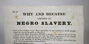 Why and Because Applied to Negro Slavery