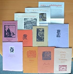 A collection of eleven catalogues and lists from the Whittington Press