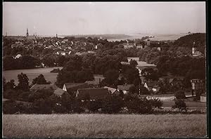 Fotografie Brück, Sohn Meissen, Ansicht Waldenburg i. Sa., Blick nach dem Ort mit Kirchen