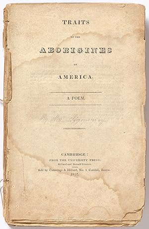 Seller image for Traits of the Aborigines of America. A Poem for sale by Between the Covers-Rare Books, Inc. ABAA