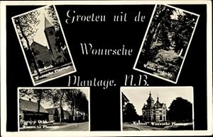 Immagine del venditore per Ansichtskarte / Postkarte Wouwsche Plantage Nordbrabant Niederlande, Kerk, Pension Dekkers, Kasteel venduto da akpool GmbH