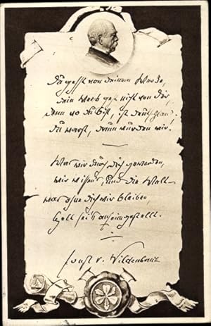 Künstler Ansichtskarte / Postkarte Otto von Bismarck, Herzog zu Lauenburg, Bundeskanzler, Schrift...