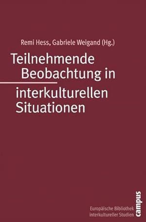 Bild des Verkufers fr Teilnehmende Beobachtung in interkulturellen Situationen zum Verkauf von AHA-BUCH GmbH