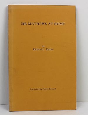 Image du vendeur pour Mr. Mathews at home mis en vente par Peak Dragon Bookshop 39 Dale Rd Matlock