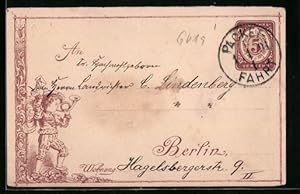 Briefumschlag Berlin, Stempel Private Stadtpost Packet Fahrt, Kleiner Postillon mit Horn