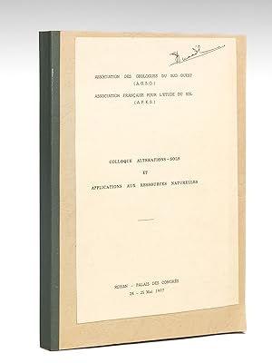 Immagine del venditore per Colloque altration-sols et applications aux ressources naturelles. Colloque de Royan Palais des Congrs 25-25 Mai 1977 venduto da Librairie du Cardinal