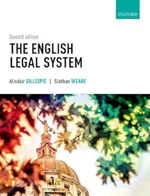 Imagen del vendedor de The English Legal System a la venta por WeBuyBooks