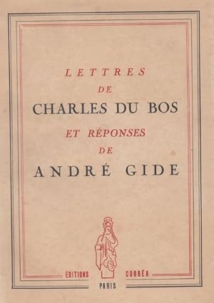 Imagen del vendedor de Lettres de Charles DU BOS et rponses de Andr Gide a la venta por Le Petit Livraire