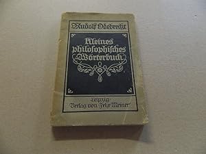 Image du vendeur pour Kleines philosophisches Wrterbuch. Erklrung der Grundbegriffe der Philosophie mis en vente par Versandantiquariat Schfer