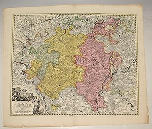 Original Engraved Antique Map of Luxembourg. DUCATUS LUXEMBURGI TAM IN MAIORES QUAM MINORES EJUSD...