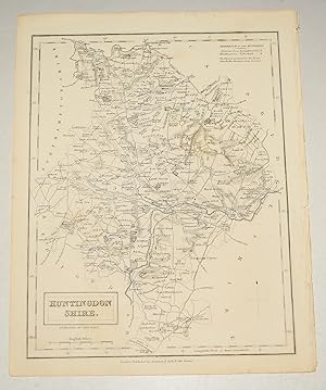 Bild des Verkufers fr ORIGINAL ENGRAVED ANTIQUE MAP OF HUNTINGDONSHIRE. zum Verkauf von PROCTOR / THE ANTIQUE MAP & BOOKSHOP