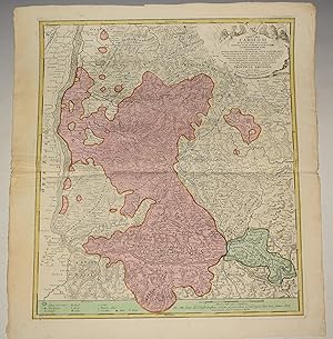 IMP.CAES. CAROLO VI. . PROVINCIA BRISGOIA . Original Engraved Map of the Schwarzwald region in so...