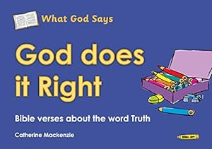 Imagen del vendedor de What God Says: God Does It Right (Bible Art) [Soft Cover ] a la venta por booksXpress