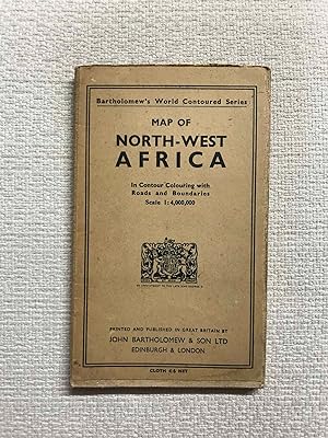 Image du vendeur pour Map of the Nort-West Africa. In Contour Colouring with Roads and Boundaries mis en vente par Campbell Llibres