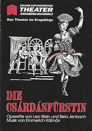 Imagen del vendedor de Programmheft Emmerich Kalman DIE CSARDASFRSTIN Premiere 30. Dezember 1994 Spielzeit 1994 / 95 Heft 10 a la venta por Programmhefte24 Schauspiel und Musiktheater der letzten 150 Jahre