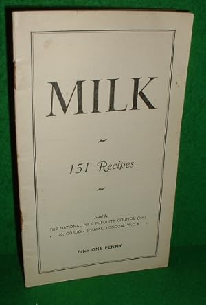 MILK , 151 Recipes [ 1940's - 1950's ]