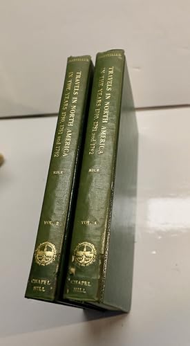 Seller image for Travels in North America in the years 1780, 1781, and 1782, 2 volumes for sale by Librairie Michel Morisset, (CLAQ, ABAC, ILAB)