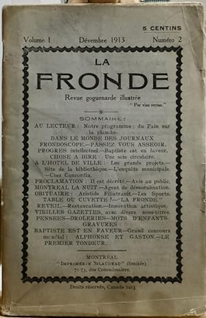 La fronde, revue goguenarde illustrée, vol. 1 no. 1 et 2