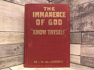 Immagine del venditore per THE IMMANENCE OF GOD "Know Thyself" venduto da Archives Books inc.