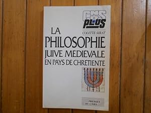 Image du vendeur pour La philosophie juive medievale en pays de chretiente. mis en vente par Librera Camino Bulnes