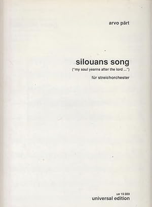 Seller image for Silouans Song ("my soul yearns after the Lord.") for String Orchestra - Full Score for sale by Hancock & Monks Music