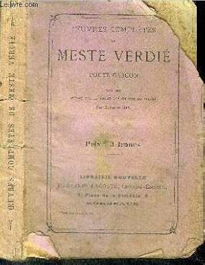 Seller image for Oeuvres complte de meste verdi - pote gascon - avec une notice sur la vie et les oeuvres de verdi par CHARLES BAL for sale by Le-Livre