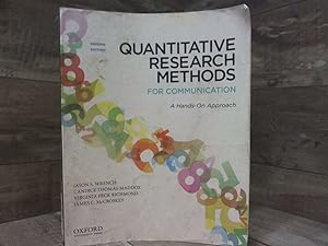 Immagine del venditore per Quantitative Research Methods for Communication: A Hands-On Approach venduto da Archives Books inc.