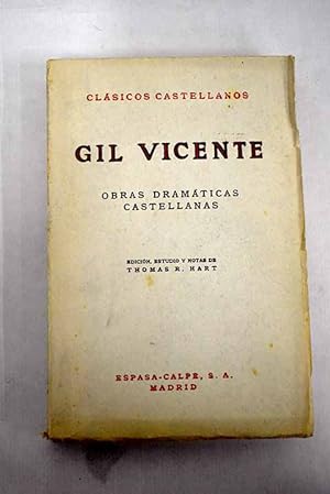 Imagen del vendedor de Obras dramticas castellanas a la venta por Alcan Libros